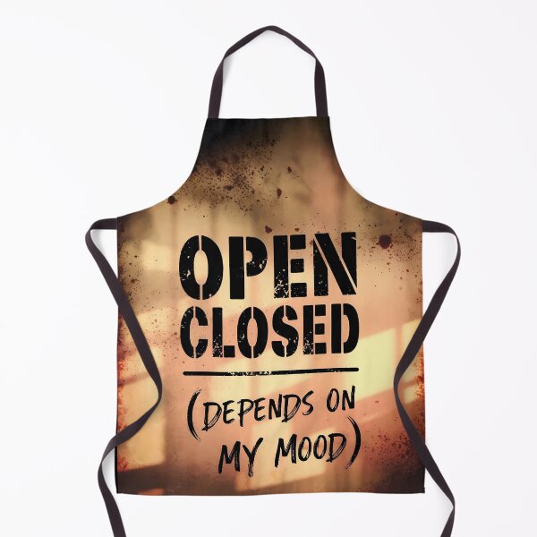 Item preview, Open Closed Sign – Depends on My Mood designed and sold by SolaoLab.