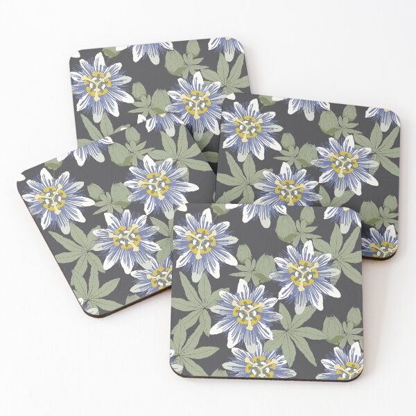 Item preview, Seamless tropical palm leaves, Passiflora flowers. Jungle leaves  floral pattern. designed and sold by MatyKotiv.