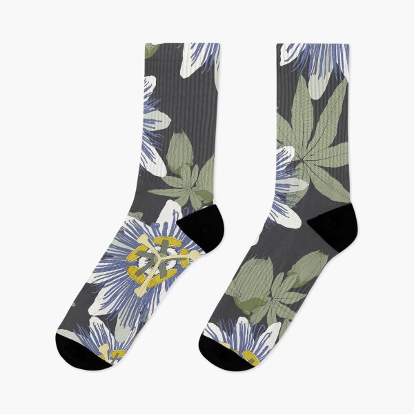 Item preview, Seamless tropical palm leaves, Passiflora flowers. Jungle leaves  floral pattern. designed and sold by MatyKotiv.