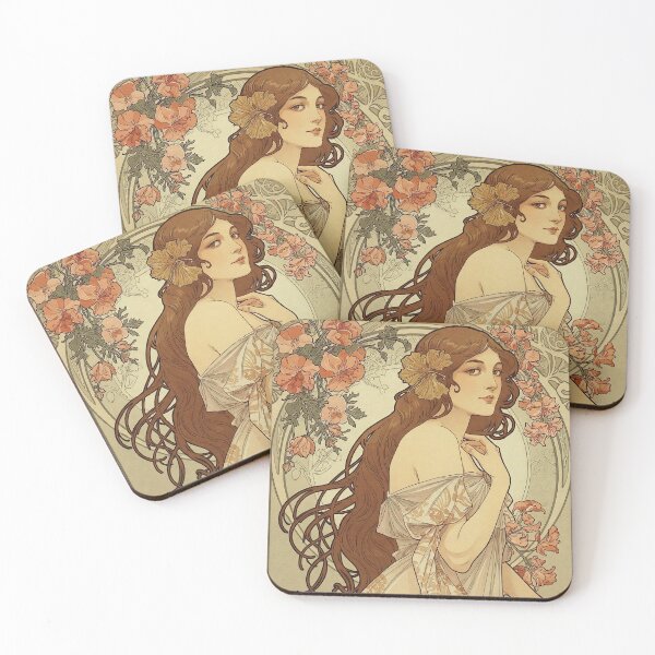 Item preview, Inspired By   Alphonse Mucha The Flowers Painting designed and sold by Tamas Das.