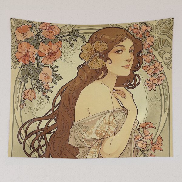 Item preview, Inspired By   Alphonse Mucha The Flowers Painting designed and sold by Tamas Das.