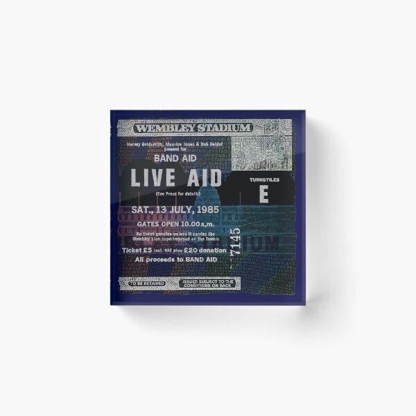 Artikel-Vorschau von Live Aid 1985 – genau das Richtige!, designt und verkauft von Twenty Twenty Visions.