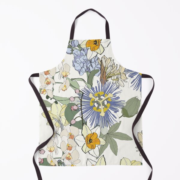 Item preview, Fashionable seamless tropical pattern with tropical passiflora strelitzia, orchids flowers. Line stylish floral. designed and sold by MatyKotiv.