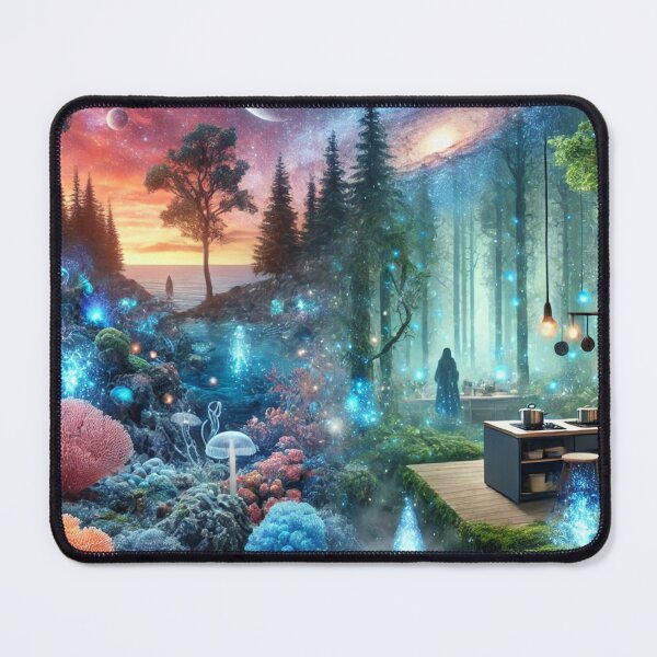 Item preview, Mystical Fantasy Underwater Forest Cosmic Kitchen Realm designed and sold by Dream Output .