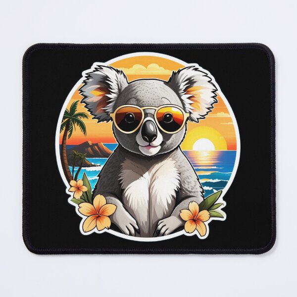 Item preview, Koala Bear with Sunglasses and Hawaii Orchids at Sunset designed and sold by NautiChic.