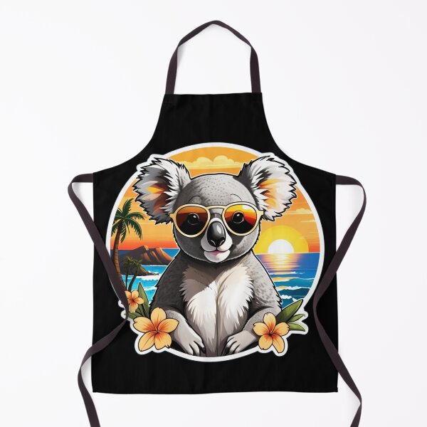 Item preview, Koala Bear with Sunglasses and Hawaii Orchids at Sunset designed and sold by NautiChic.