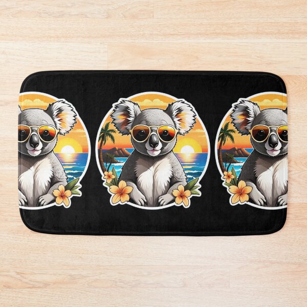 Item preview, Koala Bear with Sunglasses and Hawaii Orchids at Sunset designed and sold by NautiChic.
