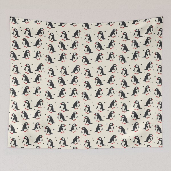Item preview, minimalist penguin seamless pattern designed and sold by PoppyLaneStudio.