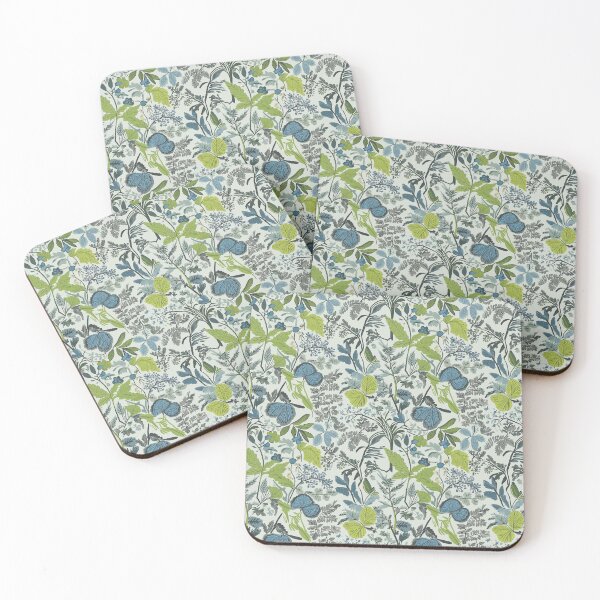 Item preview, Botánicos vintage desgastados en azul y verde designed and sold by PoppyLaneStudio.