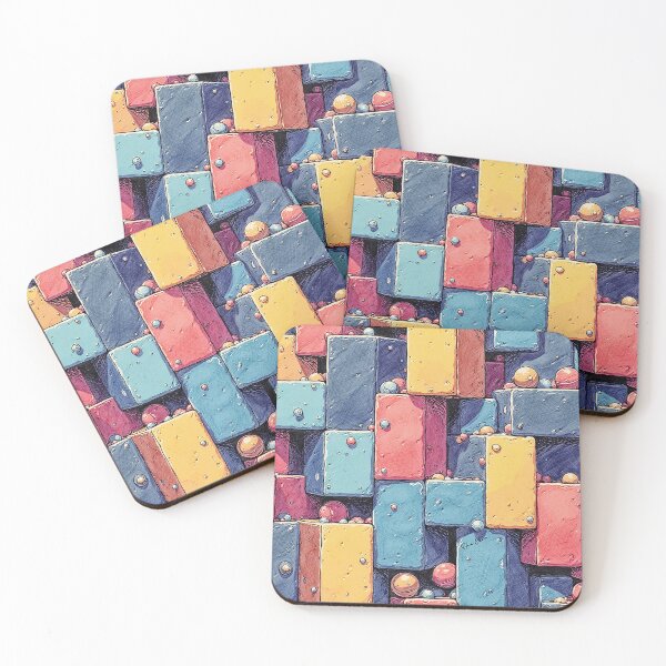 Item preview, Colorful Block Chaos designed and sold by Hen-C-Art.