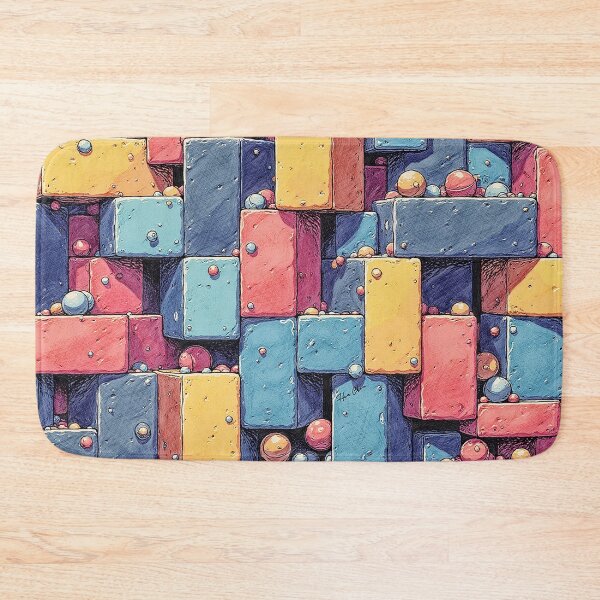 Item preview, Colorful Block Chaos designed and sold by Hen-C-Art.