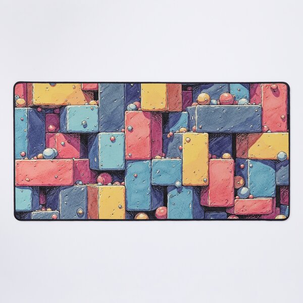 Item preview, Colorful Block Chaos designed and sold by Hen-C-Art.