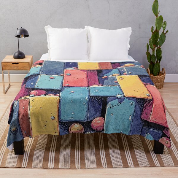 Item preview, Colorful Block Chaos designed and sold by Hen-C-Art.