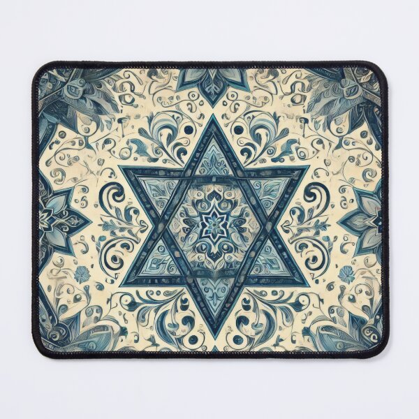 Item preview, Azure Elegance: Vintage Star of David Pattern designed and sold by BobArtGallery.