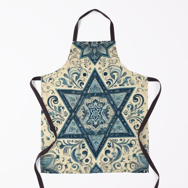 Item preview, Azure Elegance: Vintage Star of David Pattern designed and sold by BobArtGallery.