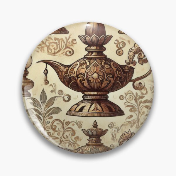 Item preview, Golden Glow: Vintage Oil Lamp Pattern designed and sold by BobArtGallery.