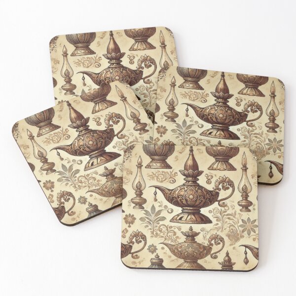 Item preview, Golden Glow: Vintage Oil Lamp Pattern designed and sold by BobArtGallery.