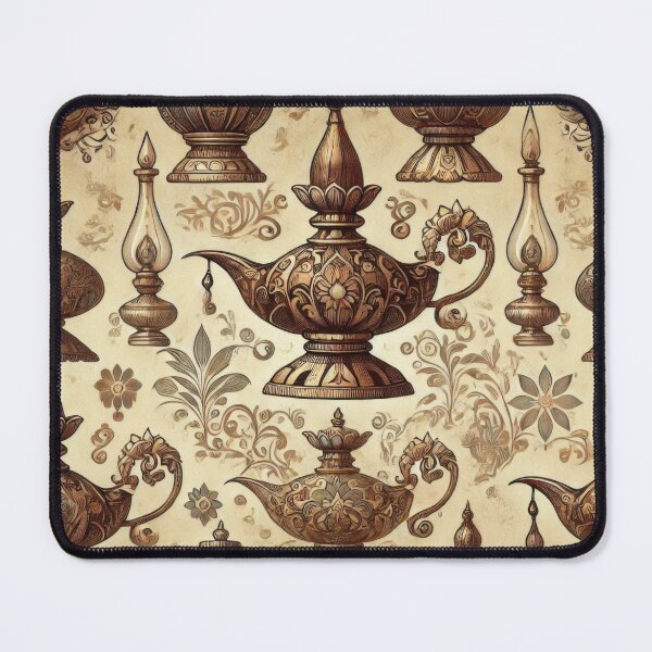 Item preview, Golden Glow: Vintage Oil Lamp Pattern designed and sold by BobArtGallery.