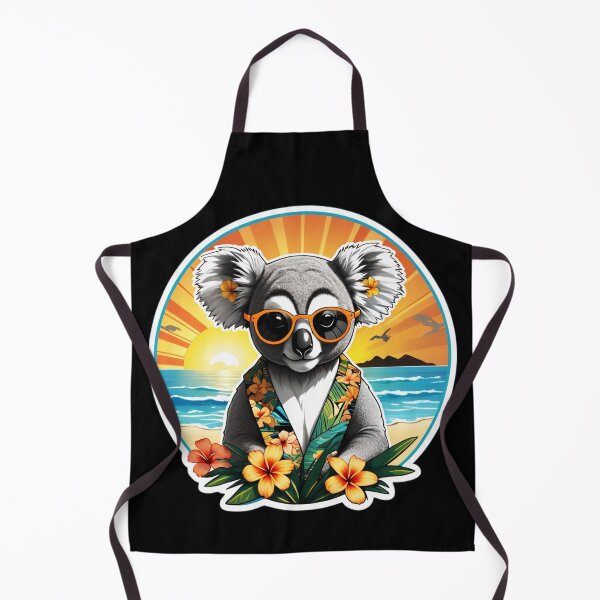 Item preview, Hawaii Orchids Koala Bear with Sunglasses and Kimono at Sunset designed and sold by NautiChic.