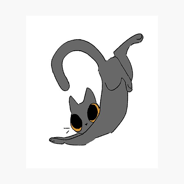 Item preview, grey meow designed and sold by orangecrittercat.