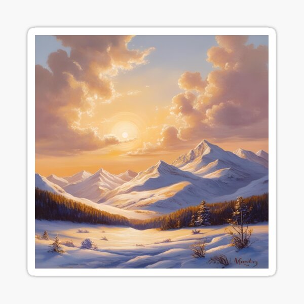 Item preview, Snowy mountains designed and sold by serranoalberto.