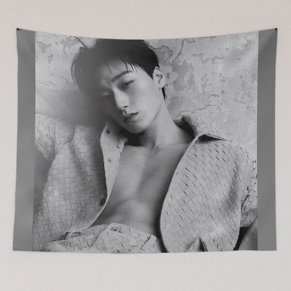 Item preview, hot choi san ATEEZ daddy black and white kpop atiny boyfriend material abs ethereal designed and sold by Kpop-Noona.
