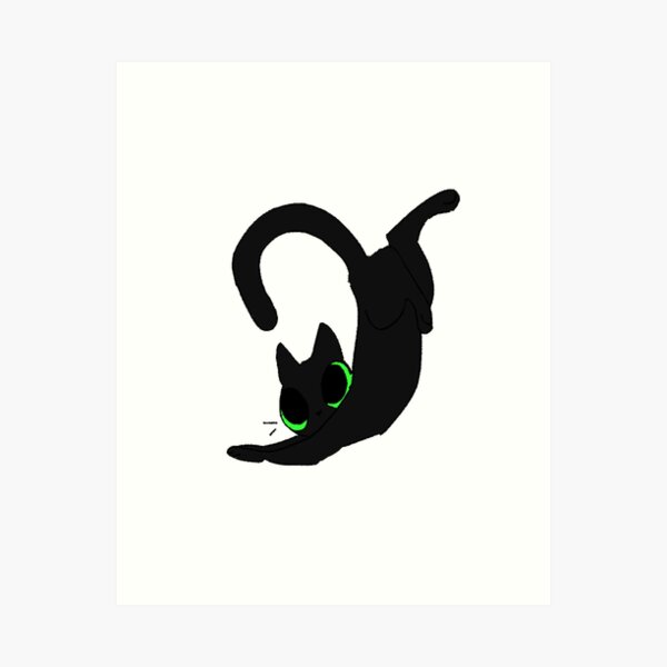 Aperçu de l'œuvre chat noir créée et vendue par orangecrittercat.