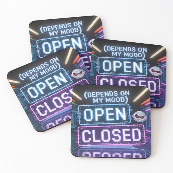 Item preview, Cyber Neon Open Closed Sign – Gamer Mood designed and sold by SolaoLab.
