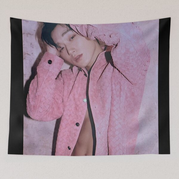Item preview, cute hot choi san ATEEZ daddy pink kpop atiny boyfriend material abs ethereal designed and sold by Kpop-Noona.