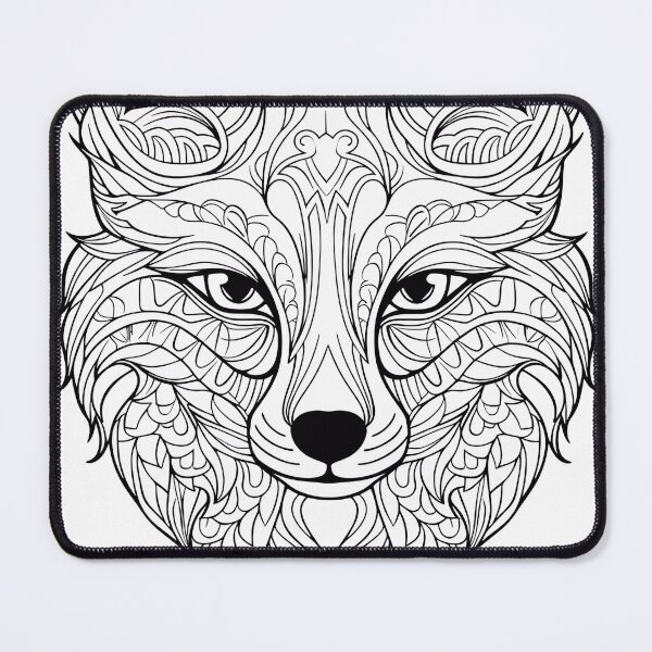 Item preview, Fox #4 Coloring Page Pattern  designed and sold by DavidColoring.