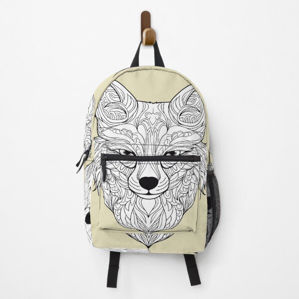 Item preview, Fox #4 Coloring Page Pattern designed and sold by DavidColoring.