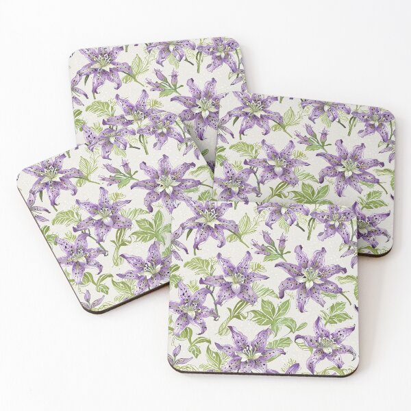 Item preview, Japanese Toad Lily flower pattern designed and sold by CoolPixels.