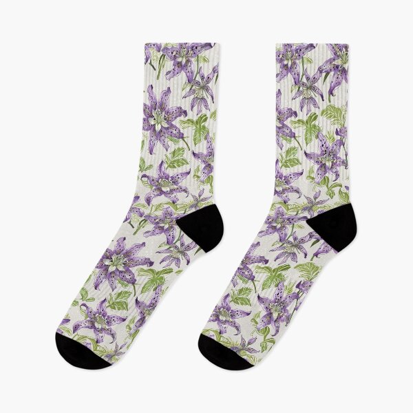 Item preview, Japanese Toad Lily flower pattern designed and sold by CoolPixels.
