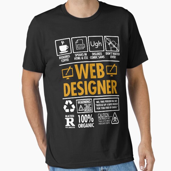 Item preview, Website Designer Funny HTML CSS Coder Job Labels designed and sold by Nerd Shizzle.