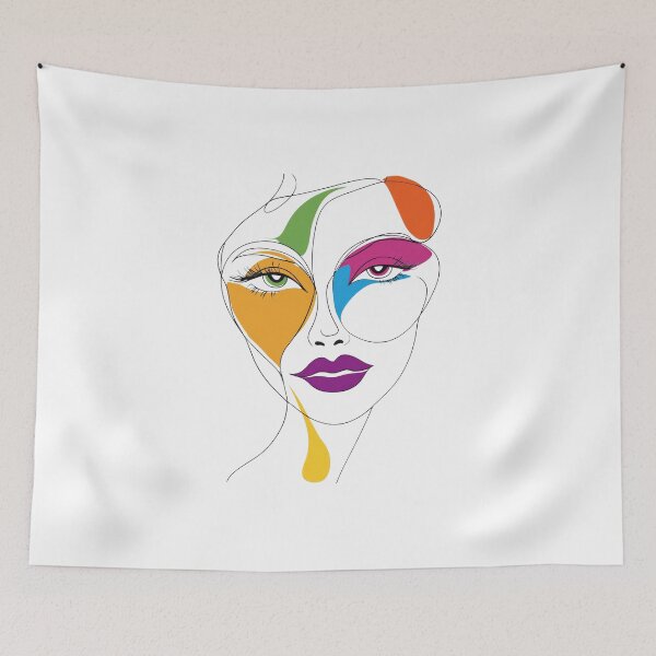 Item preview, Abstract Colorful Portrait designed and sold by 3dleonardo.