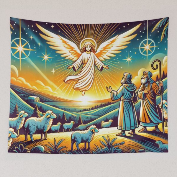 Item preview, The Shepherds and the Angels designed and sold by BobArtGallery.