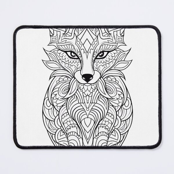 Item preview, Fox #6 Coloring Page Pattern  designed and sold by DavidColoring.