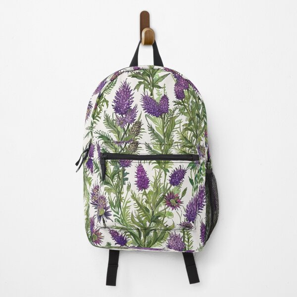 Item preview, Purple flowers and green leaves pattern designed and sold by CoolPixels.