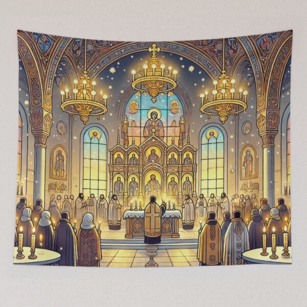 Item preview, Orthodox Midnight Mass designed and sold by BobArtGallery.