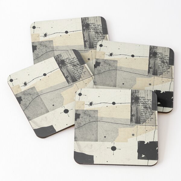 Item preview, Abstract mixed media collage with textures and typography designed and sold by Filougraphie.