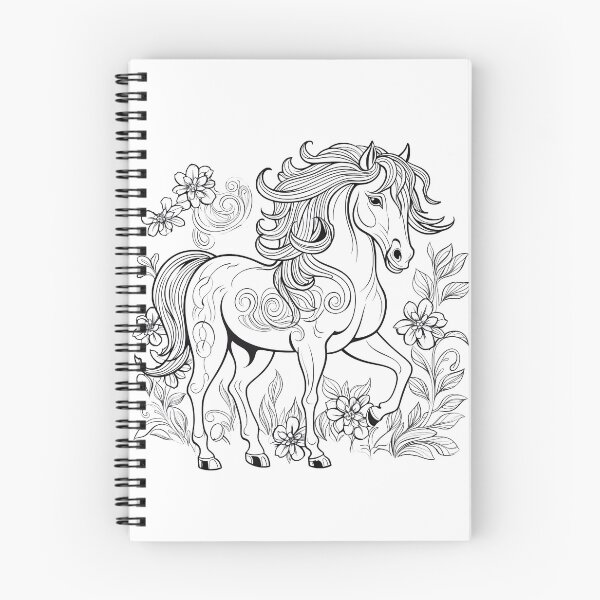 Item preview, Horse #4 Coloring Page Pattern  designed and sold by DavidColoring.