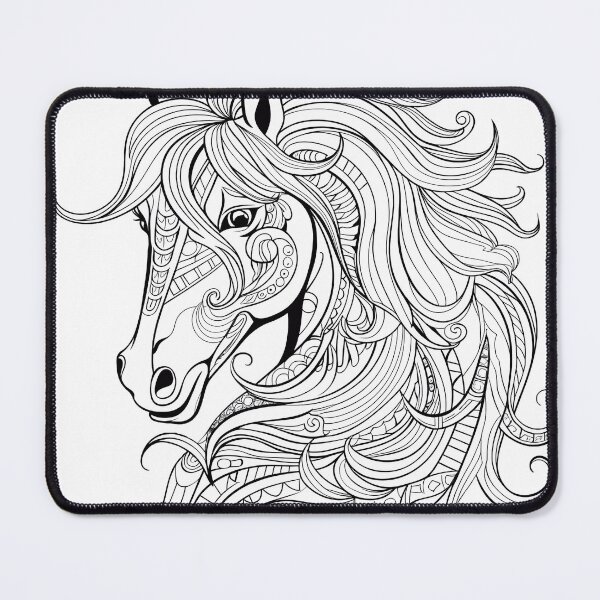 Item preview, Horse #5 Coloring Page Pattern  designed and sold by DavidColoring.