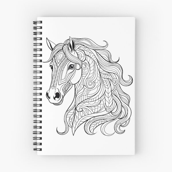 Item preview, Horse #6 Coloring Page Pattern  designed and sold by DavidColoring.