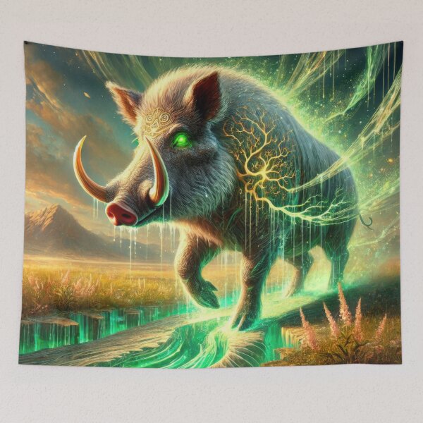 Item preview, The Verdant Boar - 12 Zodiac Guardians designed and sold by BobArtGallery.