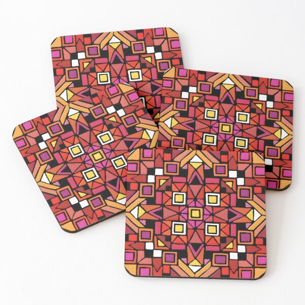 Item preview, Aztec Grid dark reds designed and sold by bekki smith.