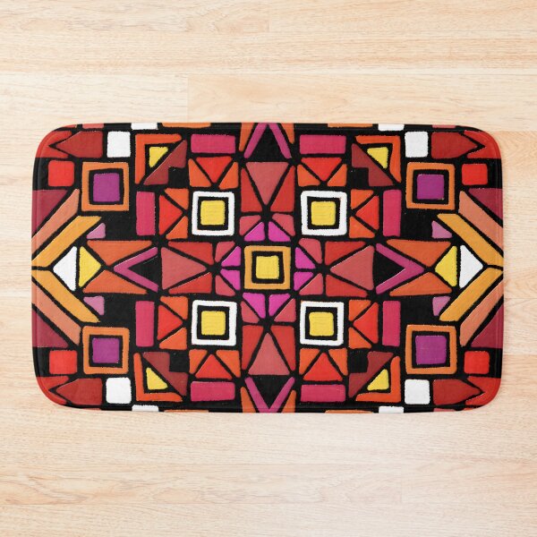 Item preview, Aztec Grid dark reds designed and sold by bekki smith.