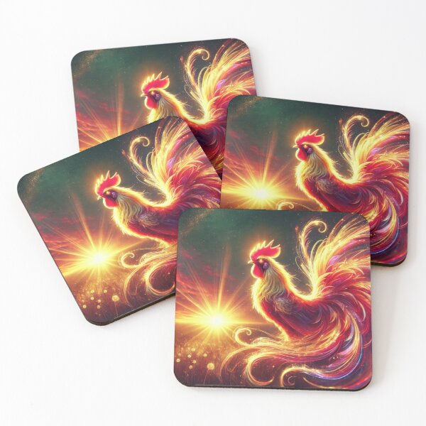Item preview, The Dawnflame Rooster - 12 Zodiac Guardians designed and sold by BobArtGallery.