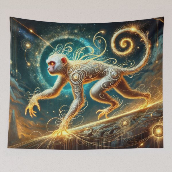 Item preview, The Cosmic Monkey - 12 Zodiac Guardians designed and sold by BobArtGallery.