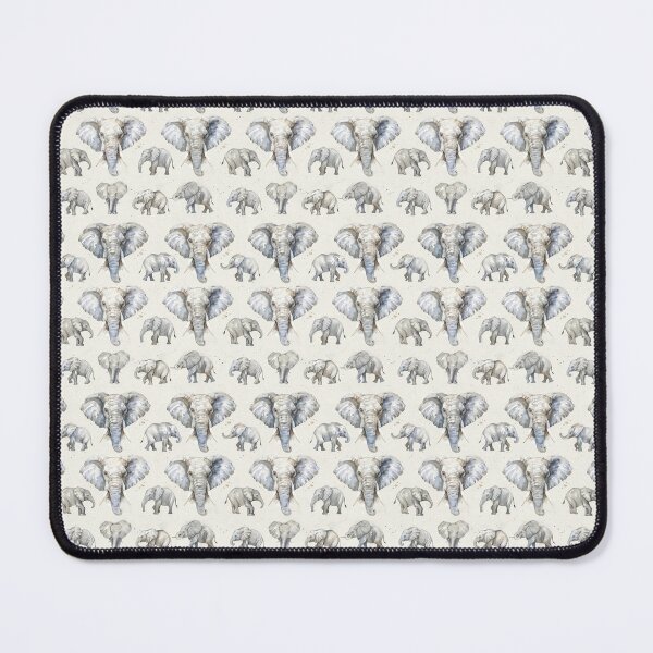 Item preview, grey watercolour elephant pattern designed and sold by PoppyLaneStudio.