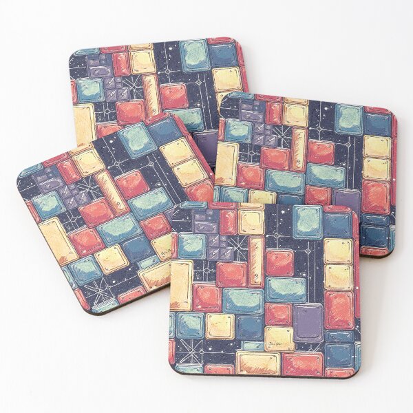 Item preview, Colorful Galaxy Grid designed and sold by Hen-C-Art.